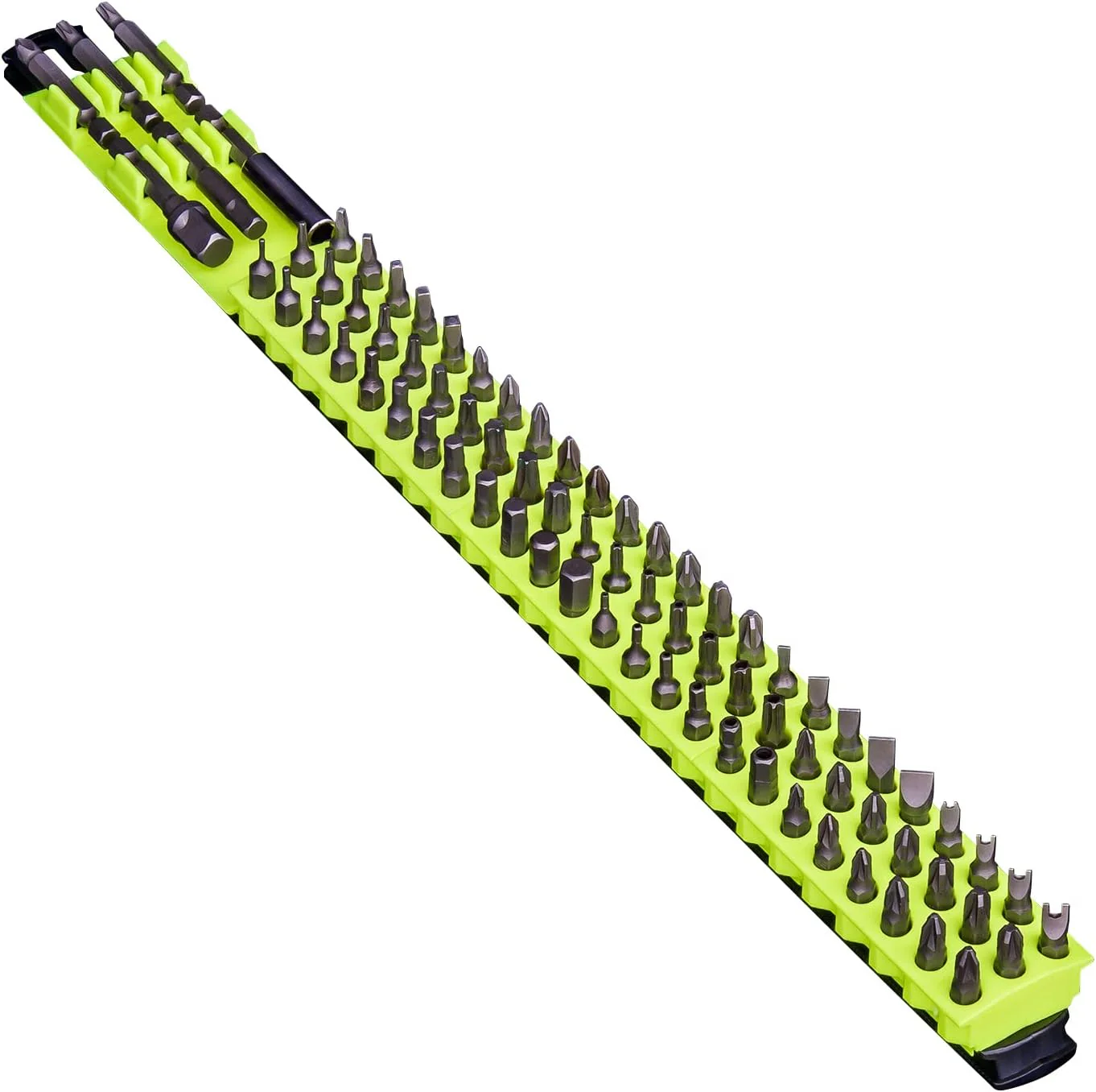 Ernst Manufacturing 78 Tool Bit Bar with Magnetic Base, 1/4" Hex Bit Screwdriver Bit Organization - Black/Hi-Viz - Image 6