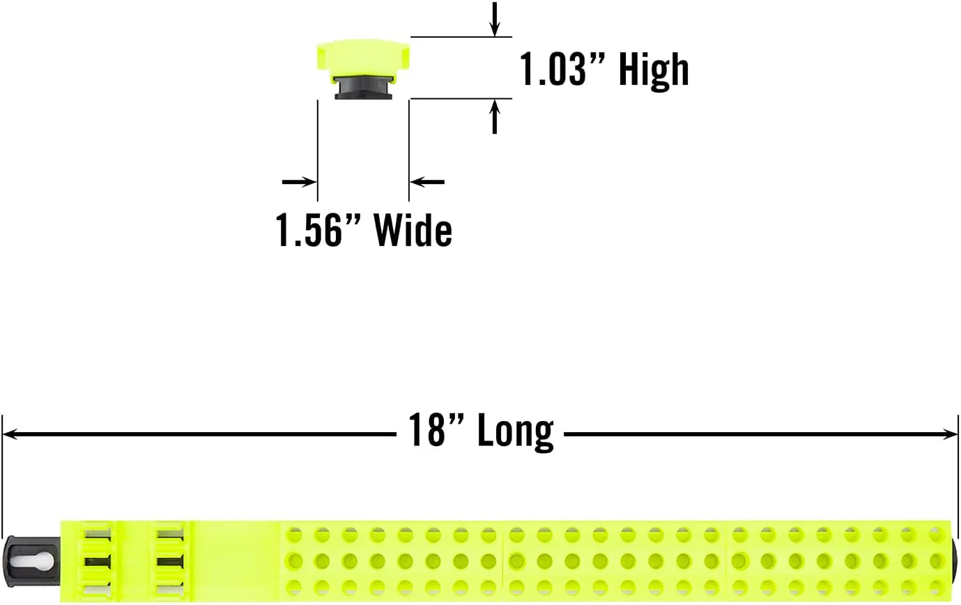 Ernst Manufacturing 78 Tool Bit Bar with Magnetic Base, 1/4" Hex Bit Screwdriver Bit Organization - Black/Hi-Viz - Image 7