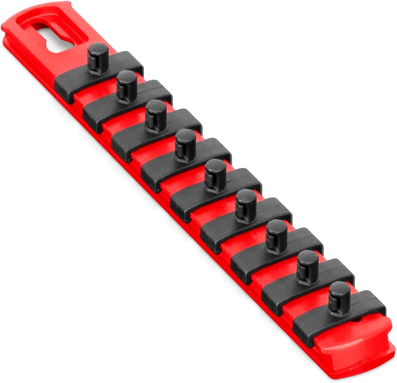 Ernst Manufacturing 8-Inch Magnetic Socket Organizer with 9 1/4-Inch Twist Lock Clips, Red (8410M-Red-1/4) - Image 2