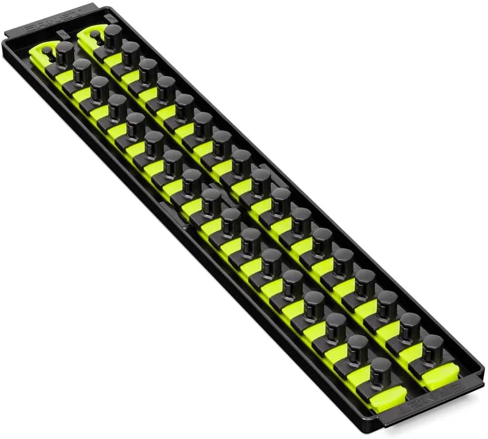 Ernst Manufacturing 8463HV Socket Boss, Premium 2-Rail, 1/2-Inch-Drive Socket Organizer, 18-Inch, High-Visibility - Image 3