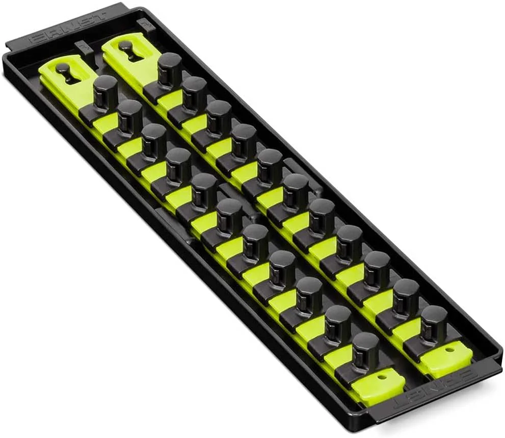 Ernst Manufacturing 8469HV 13-Inch Socket Boss, Premium 2-Rail 1/2-Inch-Drive Socket Organizer, High Visibility - Made in the USA - Image 3