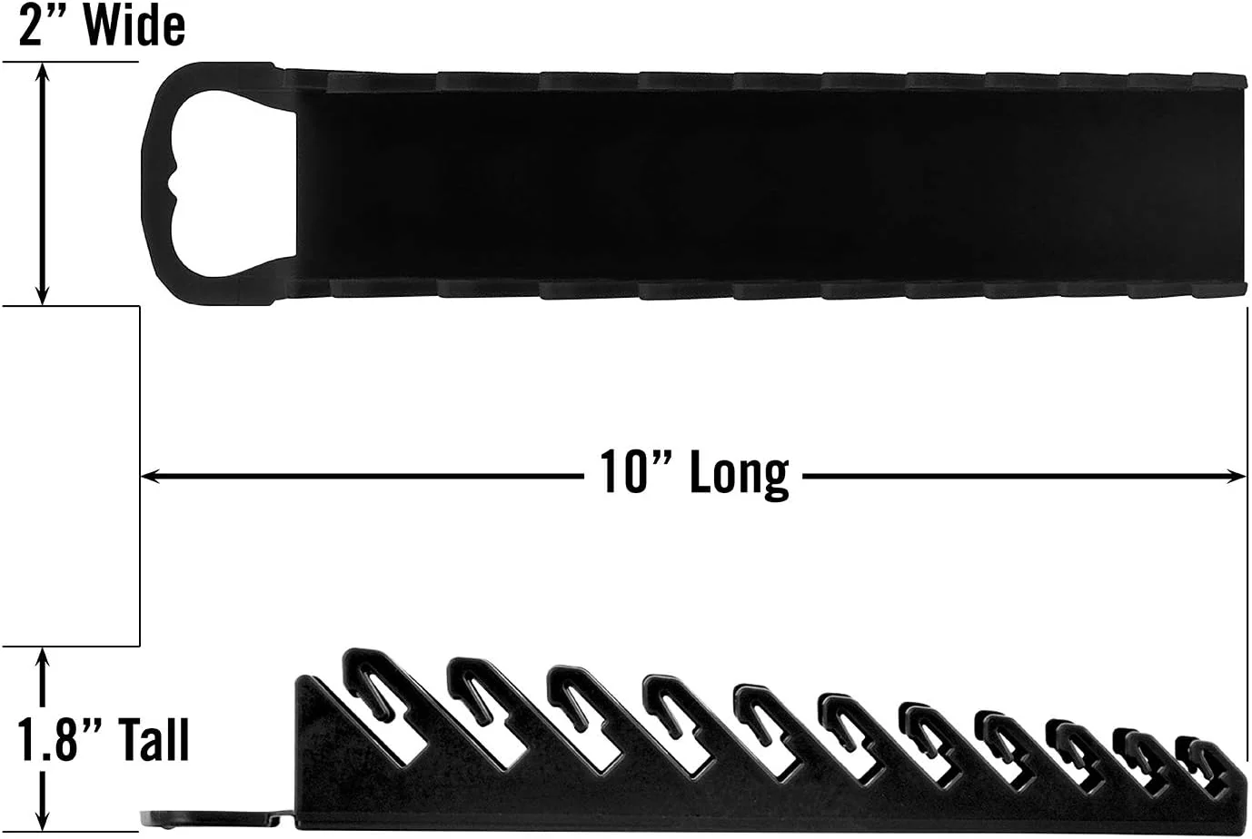 Ernst Manufacturing Gripper Stubby Wrench Organizer, 11 Tool, Black - Image 5