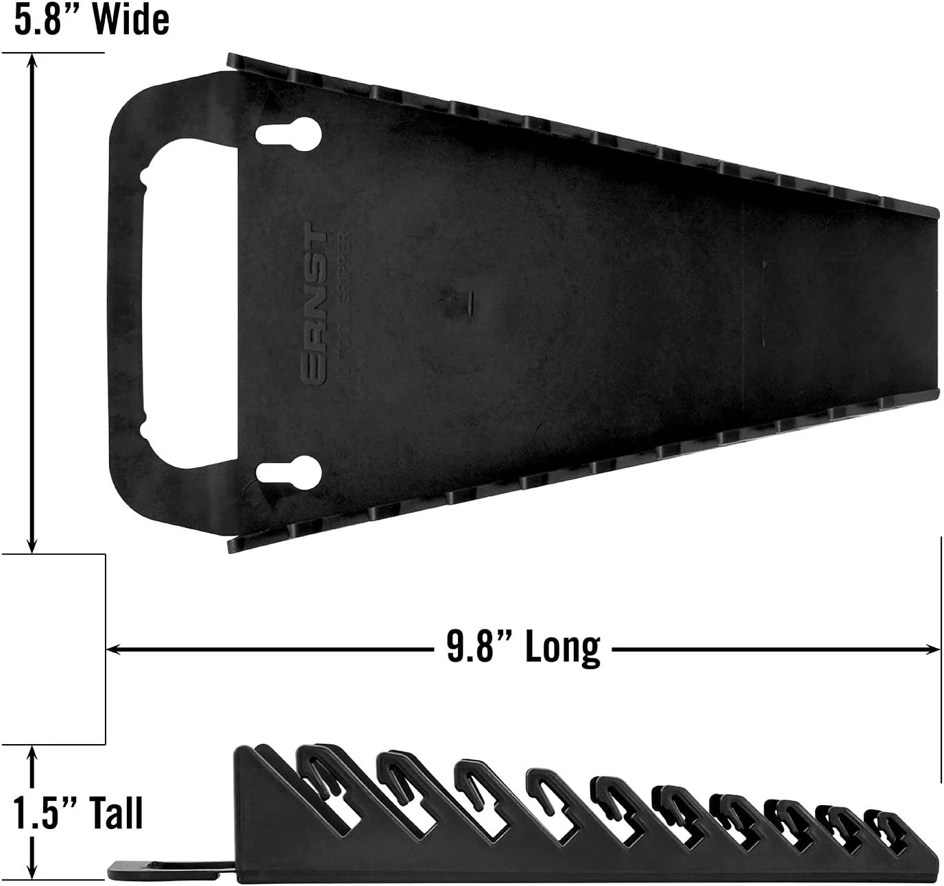 Ernst Manufacturing Gripper Wrench Organizer, 10 Tool, Black - Image 5