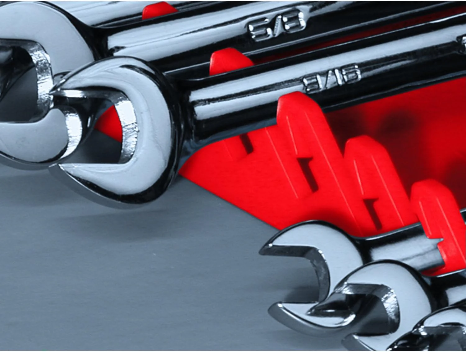 Ernst Manufacturing Gripper Wrench Organizer, 5 Tool, Red - Image 4