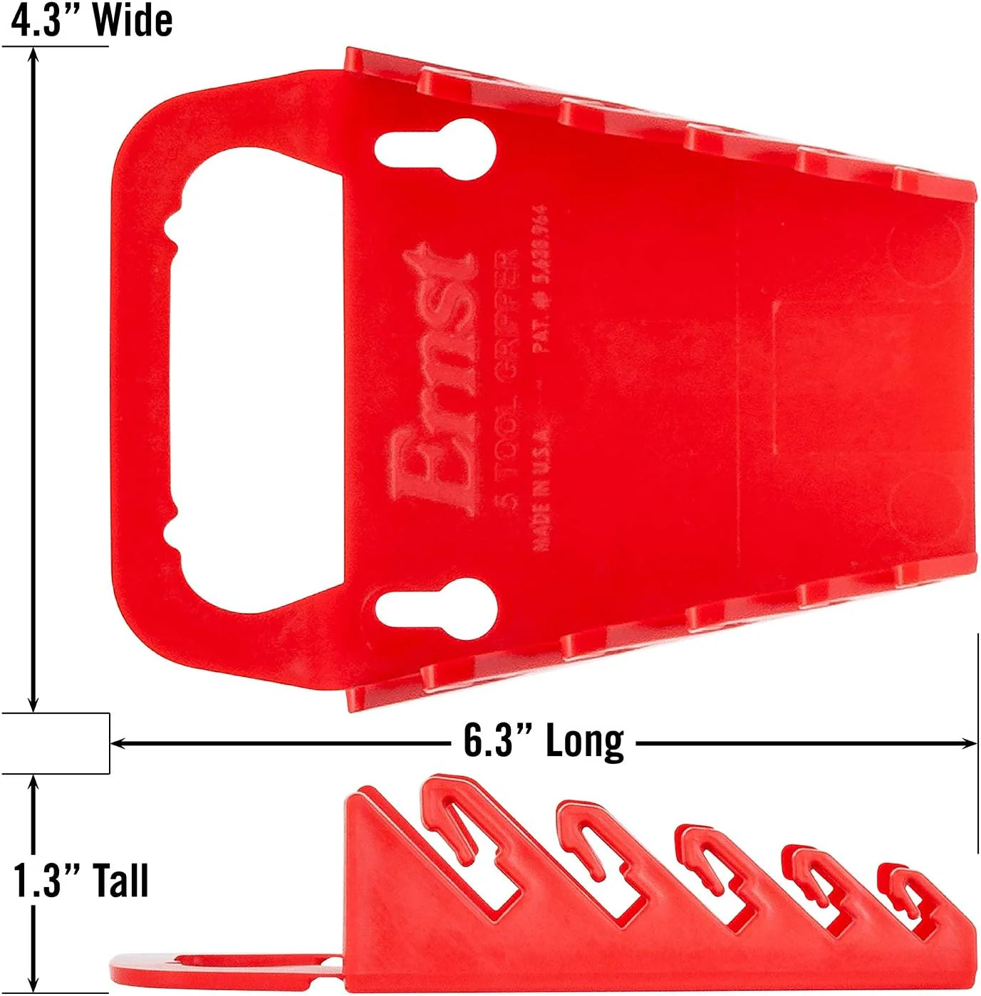 Ernst Manufacturing Gripper Wrench Organizer, 5 Tool, Red - Image 5
