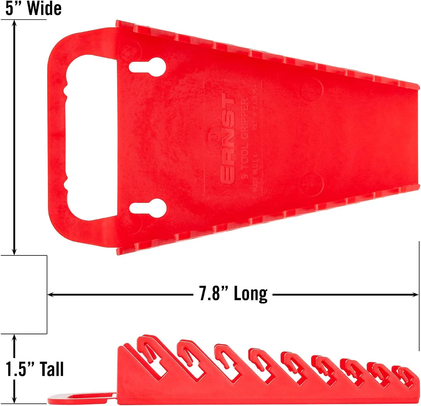 Ernst Manufacturing Gripper Wrench Organizer, 9 Tool, Red - Image 5