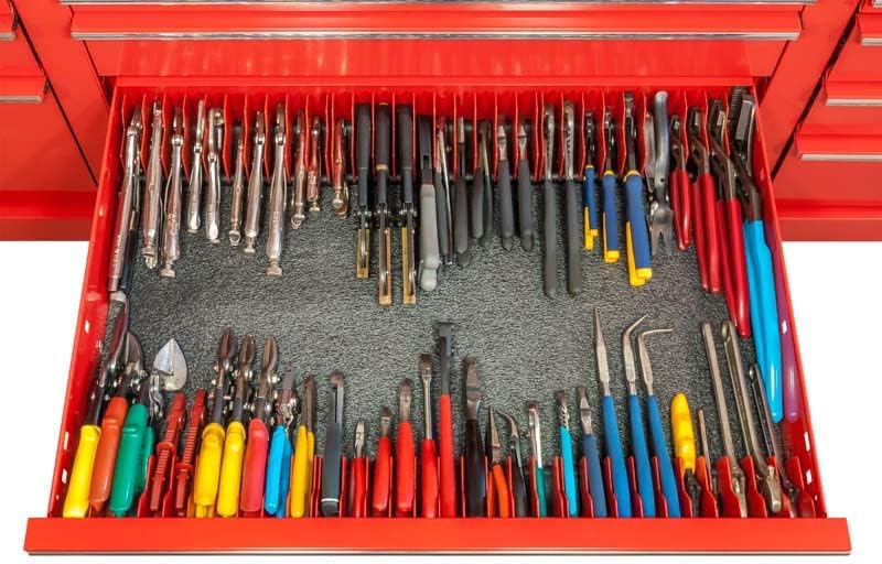 Ernst Manufacturing Plier Pro Premium No-Slip Plier Organizer: Toolbox Organization Solution in Vibrant Green for Pliers, Cutters, Slip Joint Pliers - Made in USA - Image 5