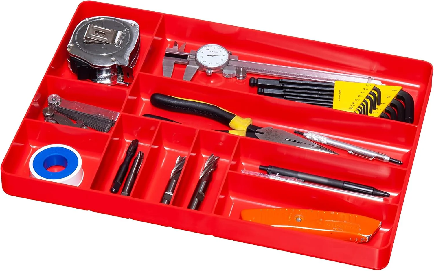 Ernst Manufacturing Tool Garage Organizer Tray, Orange, 10-Compartments - Image 7