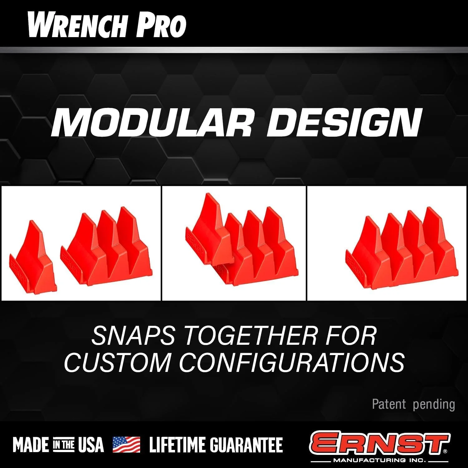 Ernst Manufacturing Wrench Pro - Modular Wrench Organizer for 40 Tools with Magnetic Base (Blue) - Made in the USA - Image 6