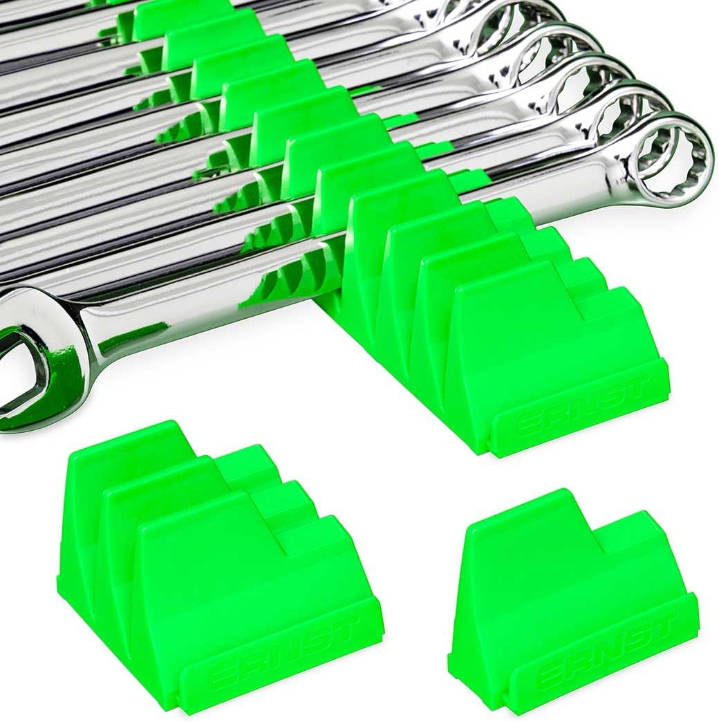 Ernst Manufacturing Wrench Pro Wrench Storage for 20 Wrenches with Anti-Slip Cleats - Green - Made in the USA - Image 2