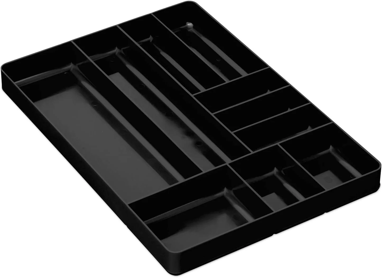 Ernst MFG 10 Compartment Drawer Organizer: Heavy Duty Stackable Tray for Automotive Tool Organization -Low Profile Toolbox - Nuts and Bolts, Tools, Parts, Easy to Clean - Black - Made in the USA - Image 2