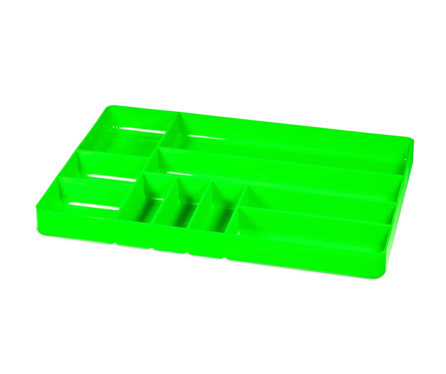 ERNST Tool Organizer Tray, Green, 10-Compartments, Storage, Garage, Workshop, Organization, Tools, Equipment, Heavy-Duty, Durable, Industrial, Workbench, Efficient Storage - Made in the USA