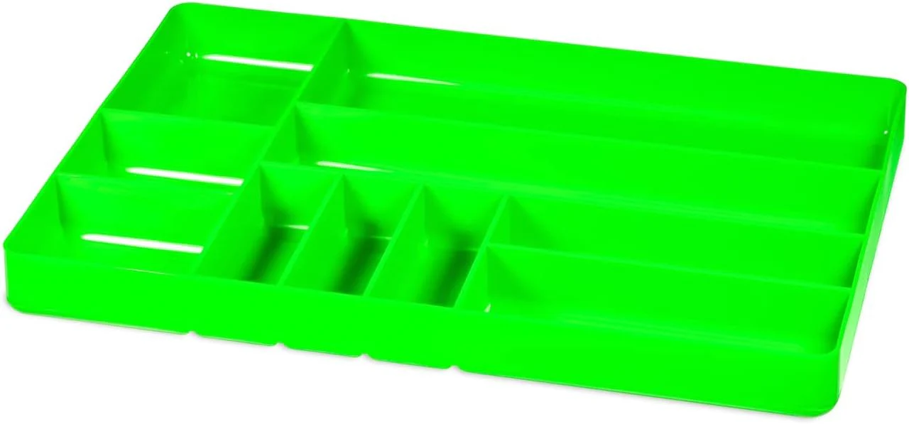 ERNST Tool Organizer Tray, Green, 10-Compartments, Storage, Garage, Workshop, Organization, Tools, Equipment, Heavy-Duty, Durable, Industrial, Workbench, Efficient Storage - Made in the USA - Image 2