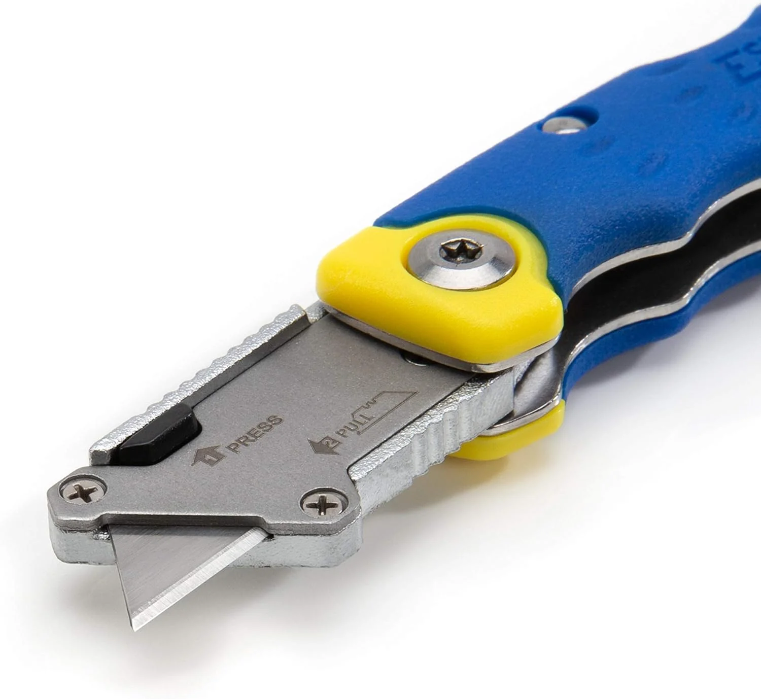 Estwing 42442 Folding Lock Back Utility Knife/Box Cutter Mini Tool with Disposable Razor Blade, Ergonomic Handle, Convenient Portable Design - Image 2
