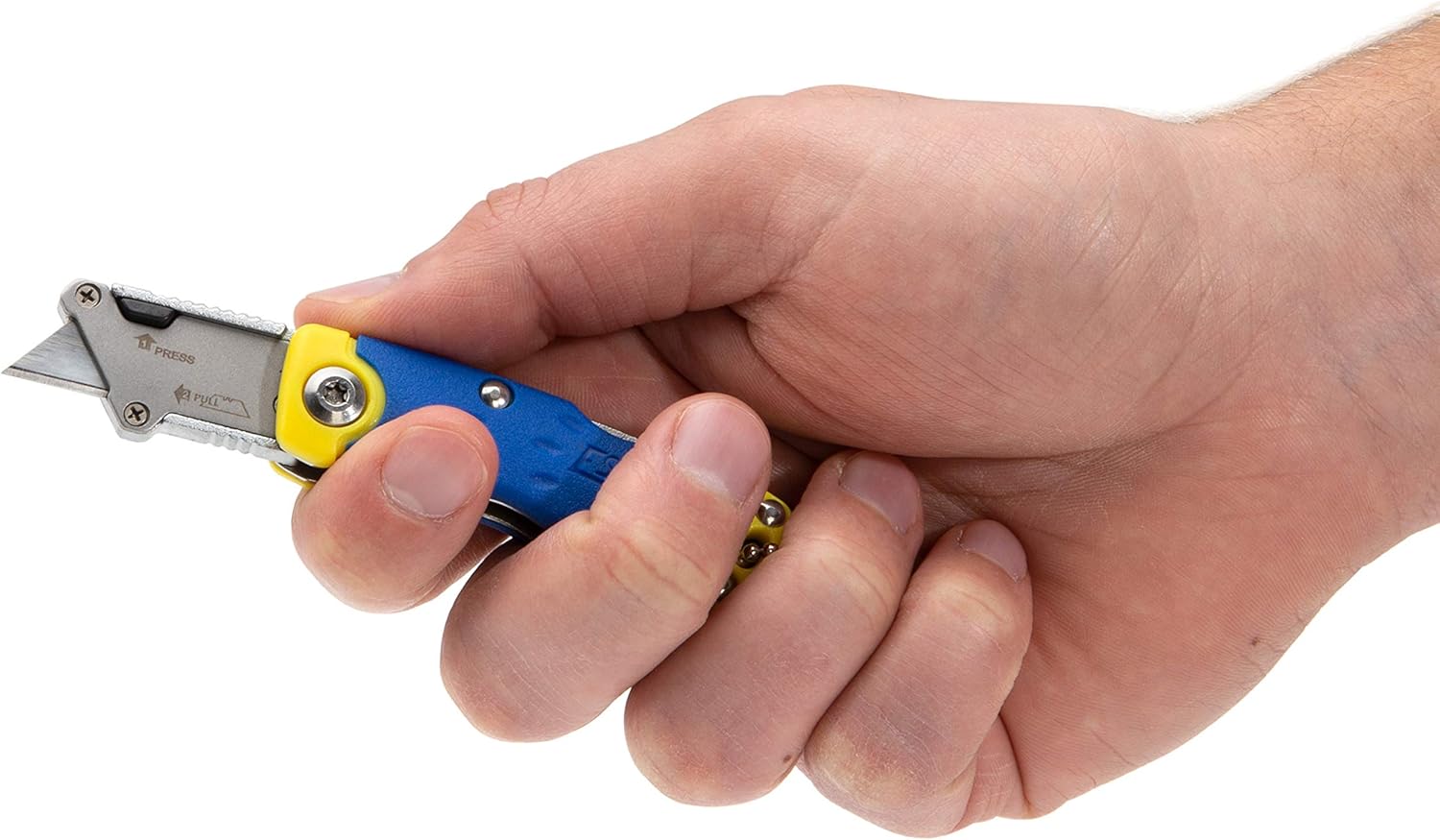 Estwing 42442 Folding Lock Back Utility Knife/Box Cutter Mini Tool with Disposable Razor Blade, Ergonomic Handle, Convenient Portable Design - Image 4