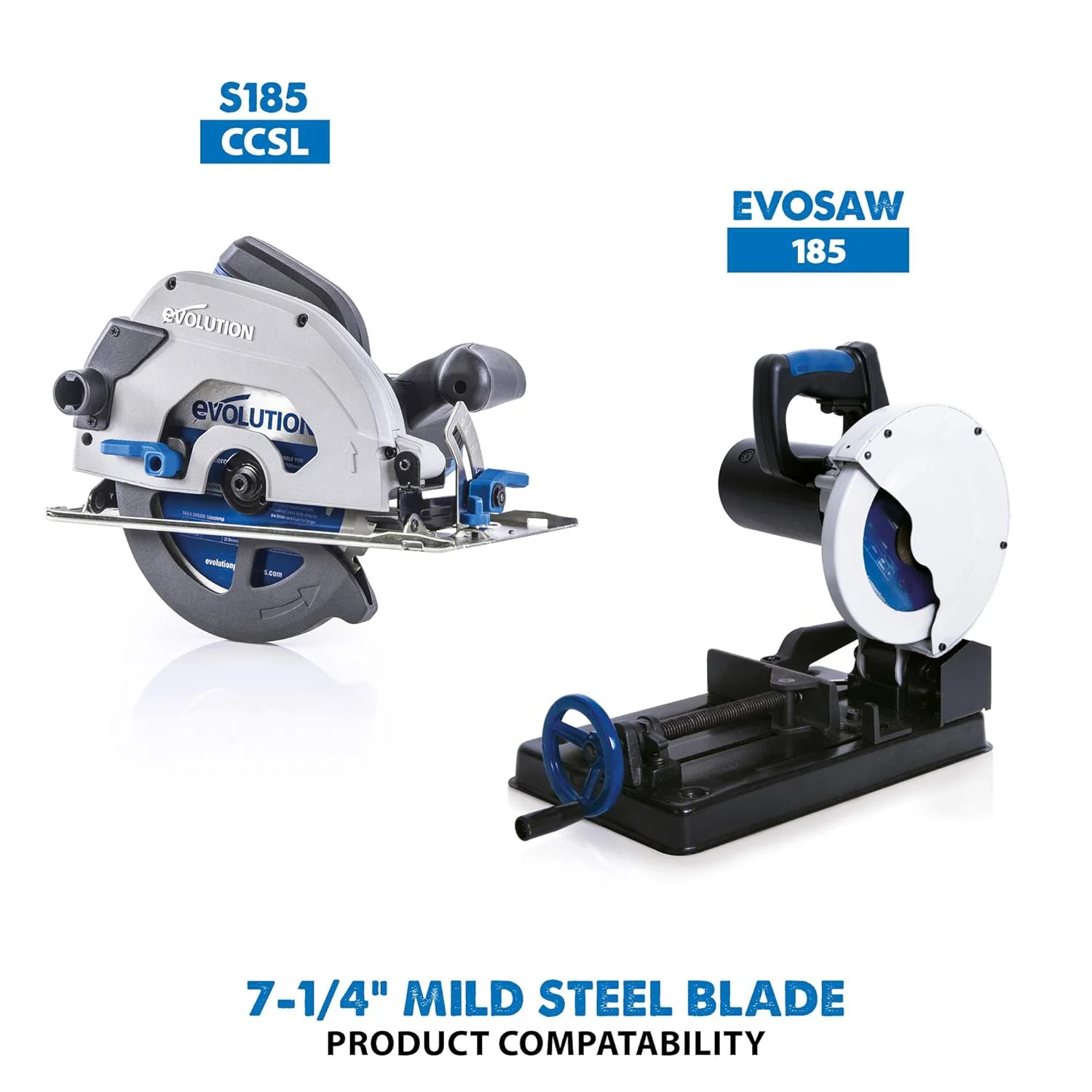 Evolution Power Tools 185BLADEST Steel Cutting Saw Blade, 7-1/4-Inch x 40-Tooth , Blue - Image 6