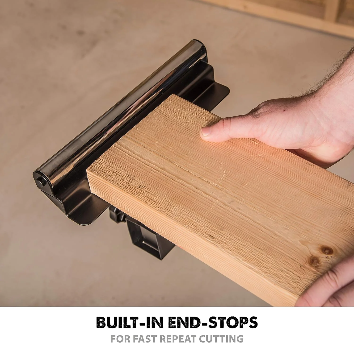 Evolution Power Tools EVOMS1 Miter Saw Stand Compact & Folding, Universal Fits Most Brands, Quick Release Mounting Brackets, Rollers, End Stops for Repeat Cutting , Black - Image 9