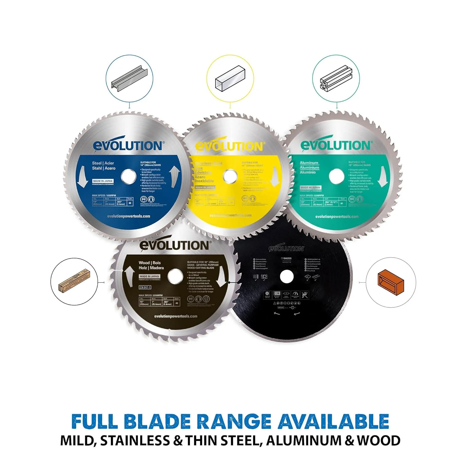 Evolution Power Tools, Professional Blade for Cutting Mild Steel and Ferrous Metal, TCT Saw Blade 10 Inch, Wen, Table Saw Accessories, 52-Teeth, 1 Inch Arbor, 10BLADEST, One Per Pack - Image 6