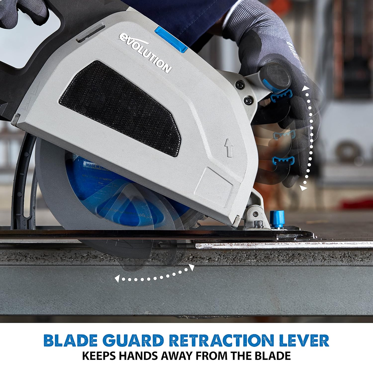 Evolution S210CCS Metal Cutting Circular Saw | 8-1/4" Blade | Cuts Steel Clean & Cool | Adjustable 3" Depth | Chip Collector | No Heat Burr or Sparks | High Torque Motor | TCT Blade Included - Image 10