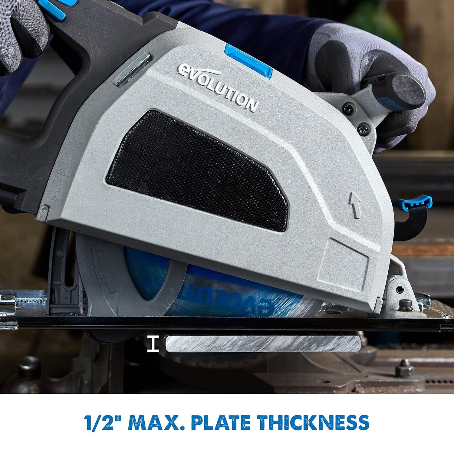 Evolution S210CCS Metal Cutting Circular Saw | 8-1/4" Blade | Cuts Steel Clean & Cool | Adjustable 3" Depth | Chip Collector | No Heat Burr or Sparks | High Torque Motor | TCT Blade Included - Image 5