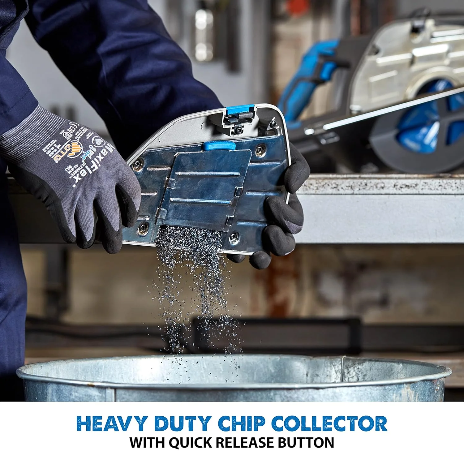 Evolution S210CCS Metal Cutting Circular Saw | 8-1/4" Blade | Cuts Steel Clean & Cool | Adjustable 3" Depth | Chip Collector | No Heat Burr or Sparks | High Torque Motor | TCT Blade Included - Image 7