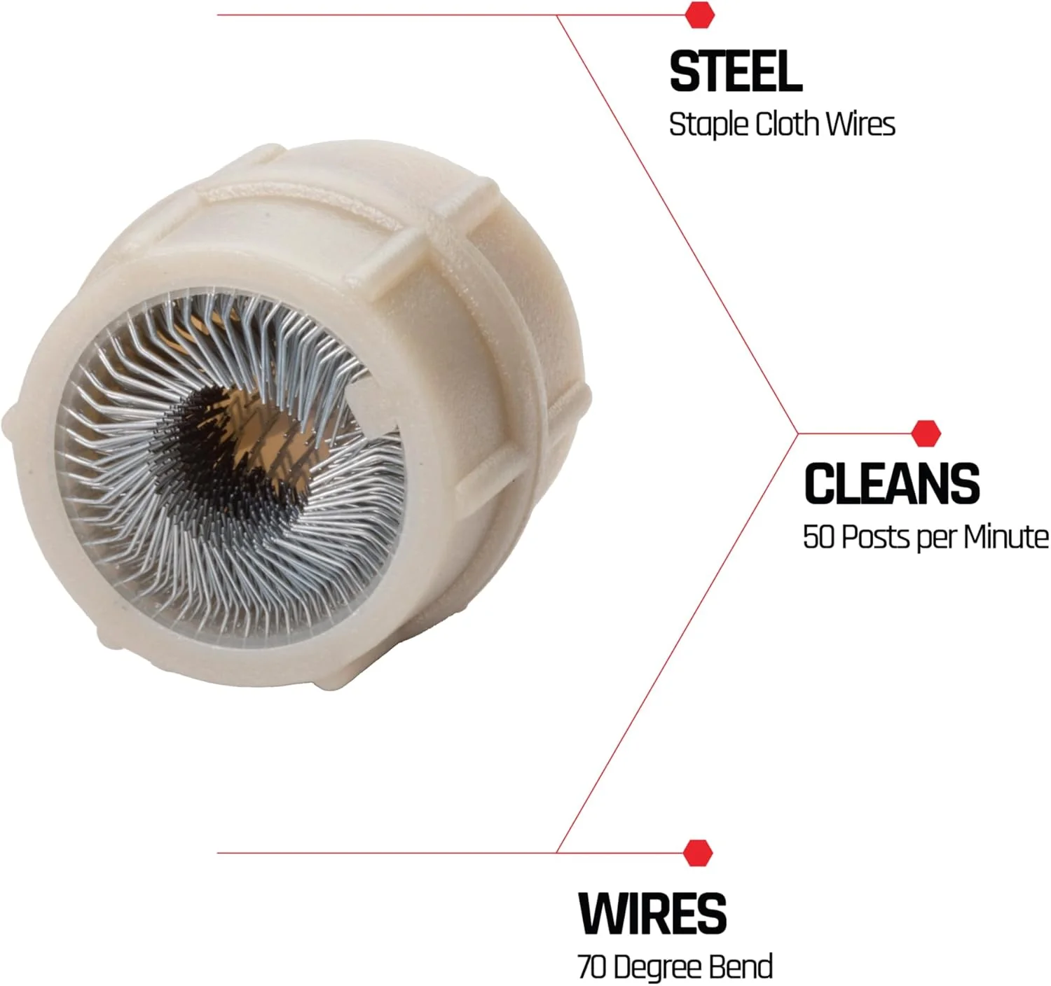 EZRED 505BTSSHQD Shaft Battery Term Cleaner, Steel - Image 3
