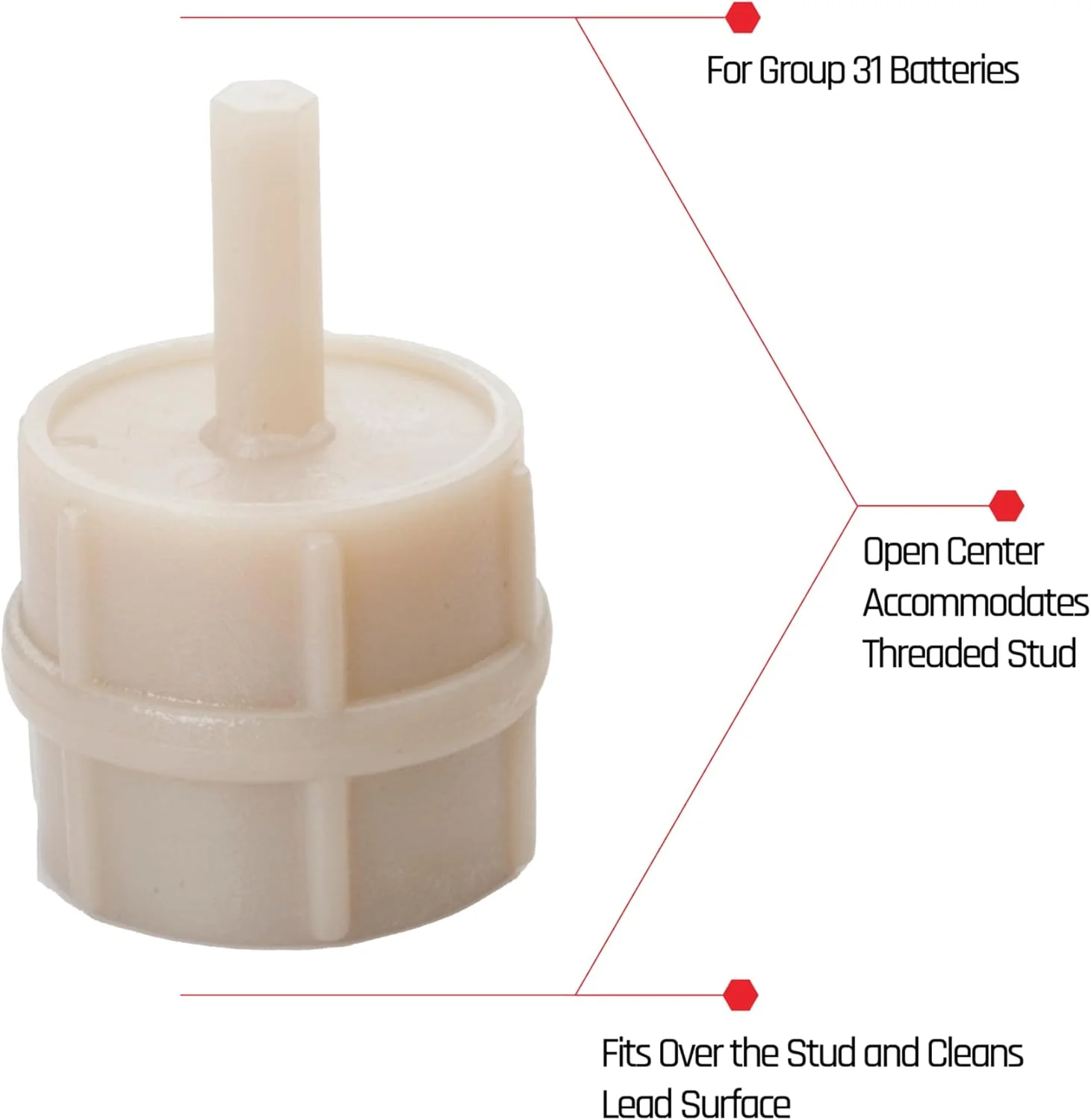EZRED 505BTSSHQD Shaft Battery Term Cleaner, Steel - Image 4
