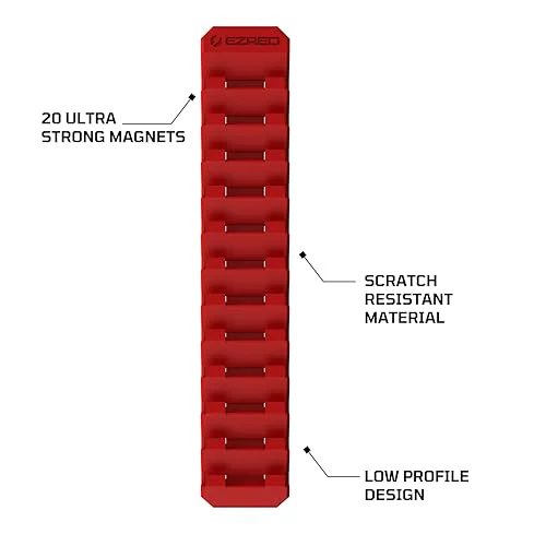 EZ RED Magnetic Flexible 12 Slot Wrench Rack Holder Non-Marring Slim Design Storage Organization - Image 3