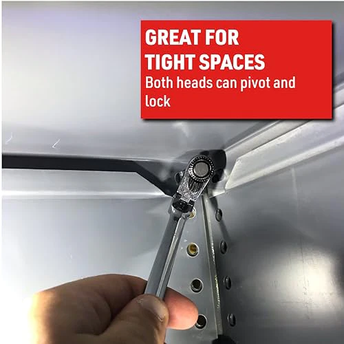 EZRED 4S12L 12-inch Chrome Quarter Stick With Locking Flex Heads, Combination 1/4" Square Drive & Magnetic Bit Drive - Image 5