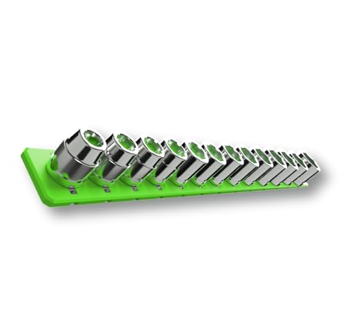 EZRED FSR38-G 3/8" Flexible Magnetic Socket Holder Rail, Green