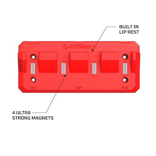 EZRED Magnetic 4 Slot Pry Bar Holder with Mounting Holes Non-Marring TPEE Low Profile Design Organization - Image 3