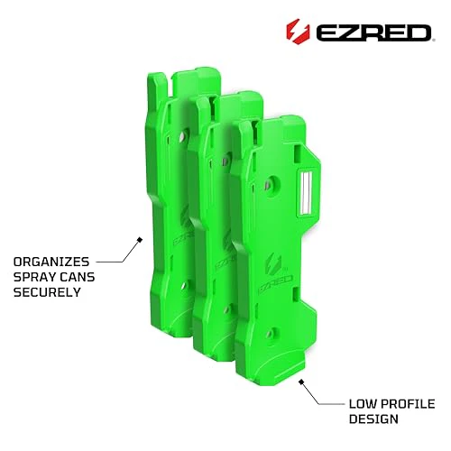 EZRED Magnetic Spray Can Holder 3-Pack Flexible Non-Marring Polymer Lid Holder Green - Image 5