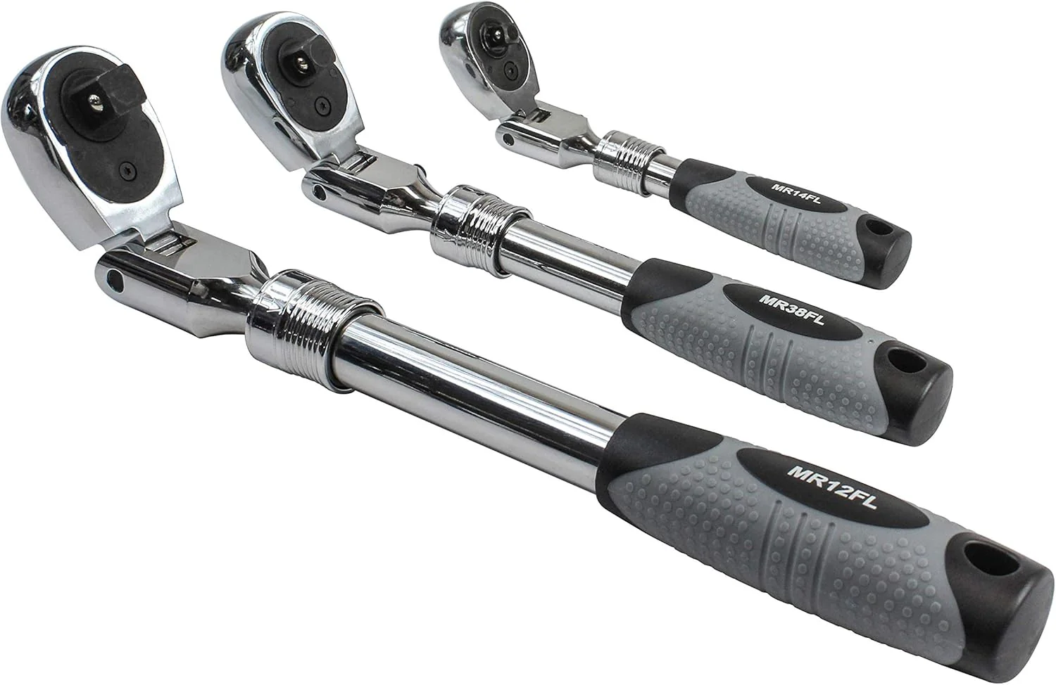 EZRED MR482FL 3-Piece Extendable Ratchet Set,Silver - Image 2