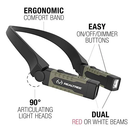 EZRED RT357, Real Tree 300 lumen Neck Light, Red and White light, For Hands-Free Lighting, Hunting, Fishing Light - Image 2