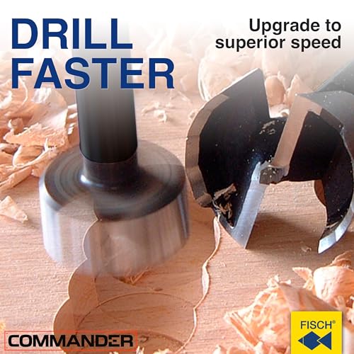 Fisch Black Shark 2-1/8” Forstner Drill Bit, Premium Forged Steel Bit for Woodworking, Precision Wave Design, No-Slip Shank – FSA-365877 – Made in Austria - Image 6