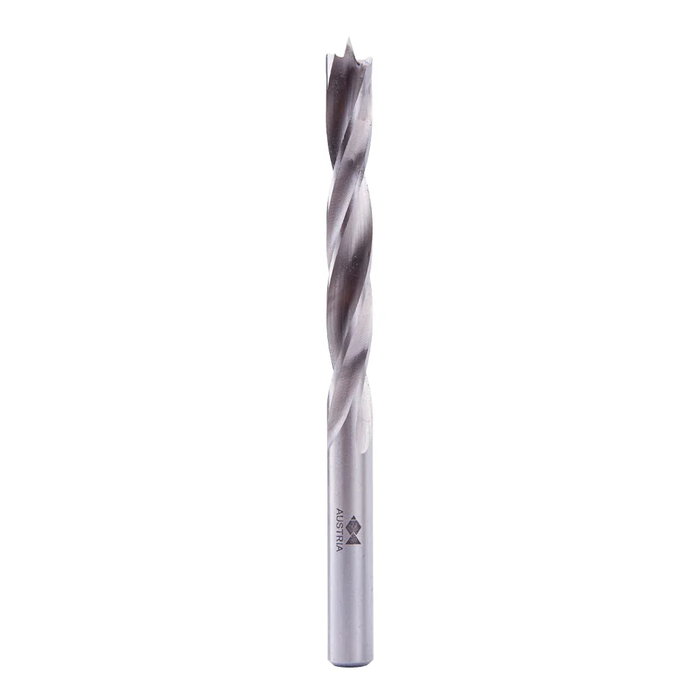 Fisch Brad Point Drill Bit, 6mm High Speed Steel Double Flute Wood Drill Bit, 3-3/4” Length, FSF- 176602