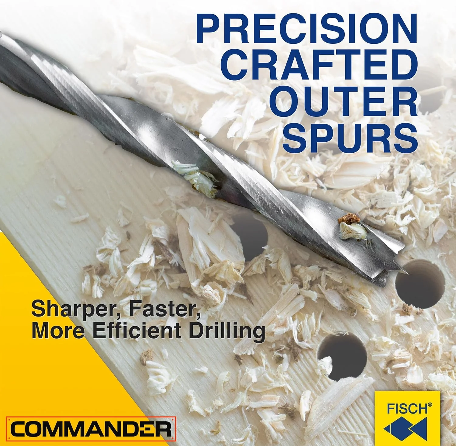 Fisch Brad Point Drill Bits (7mm x 109mm) - Premium Drill Bits for Soft, Hard, Veneered and Laminated Wood, MDF and Acrylic Glass - Beveled Edge for Fast, Easy Cutting - FSF-004028 - Made in Austria - Image 4