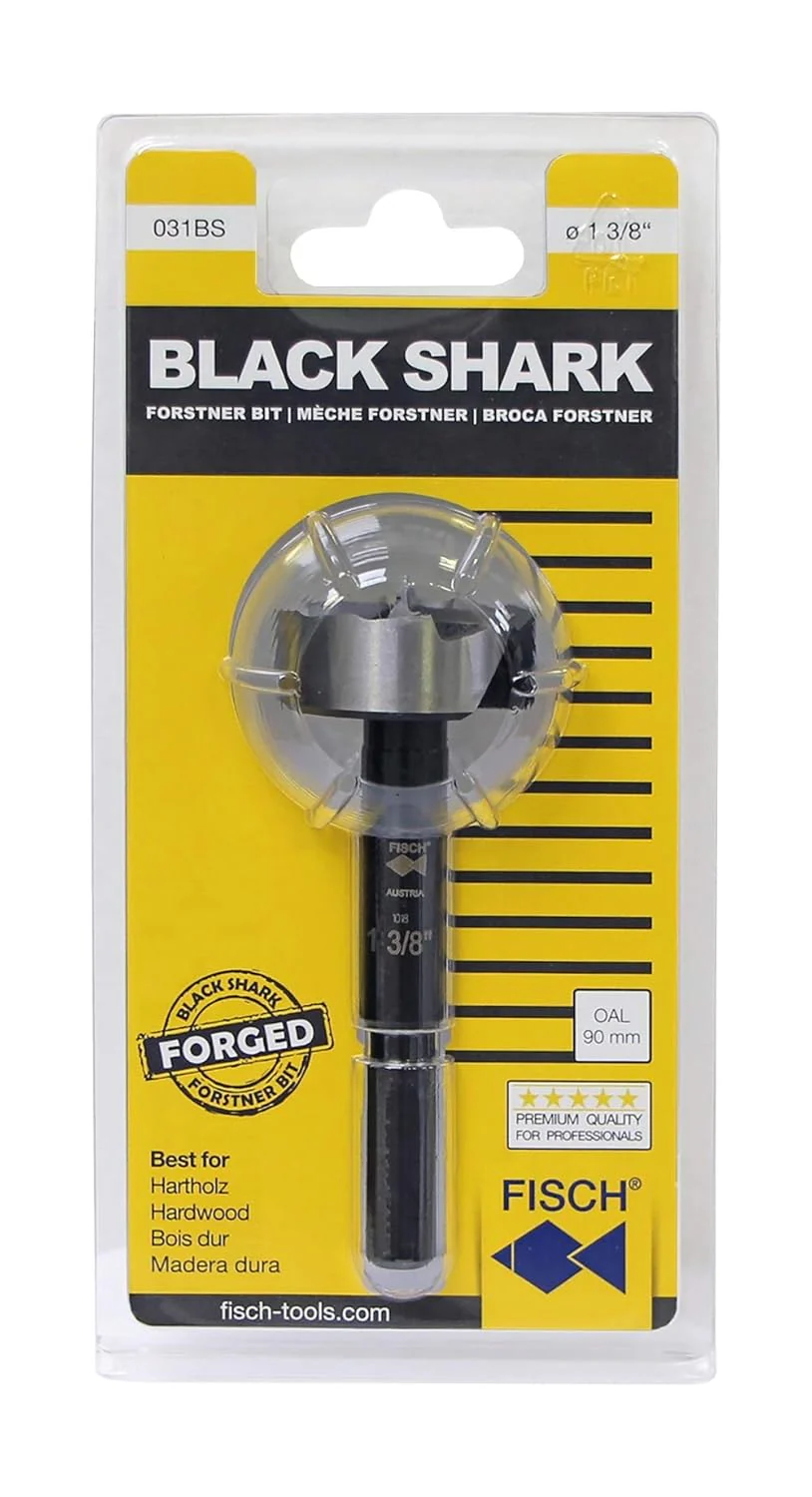Fisch Black Shark 5/8” Forstner Drill Bit, Premium Forged Steel Bit for Woodworking, Precision Wave Design, No-Slip Shank – FSA-350439 – Made in Austria 5/8" - Image 6