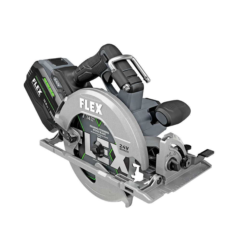 FLEX 24V 7-1/4 In. Top Handle Brushless Cordless Circular Saw w/10Ah Lithium-Ion Battery - Image 2