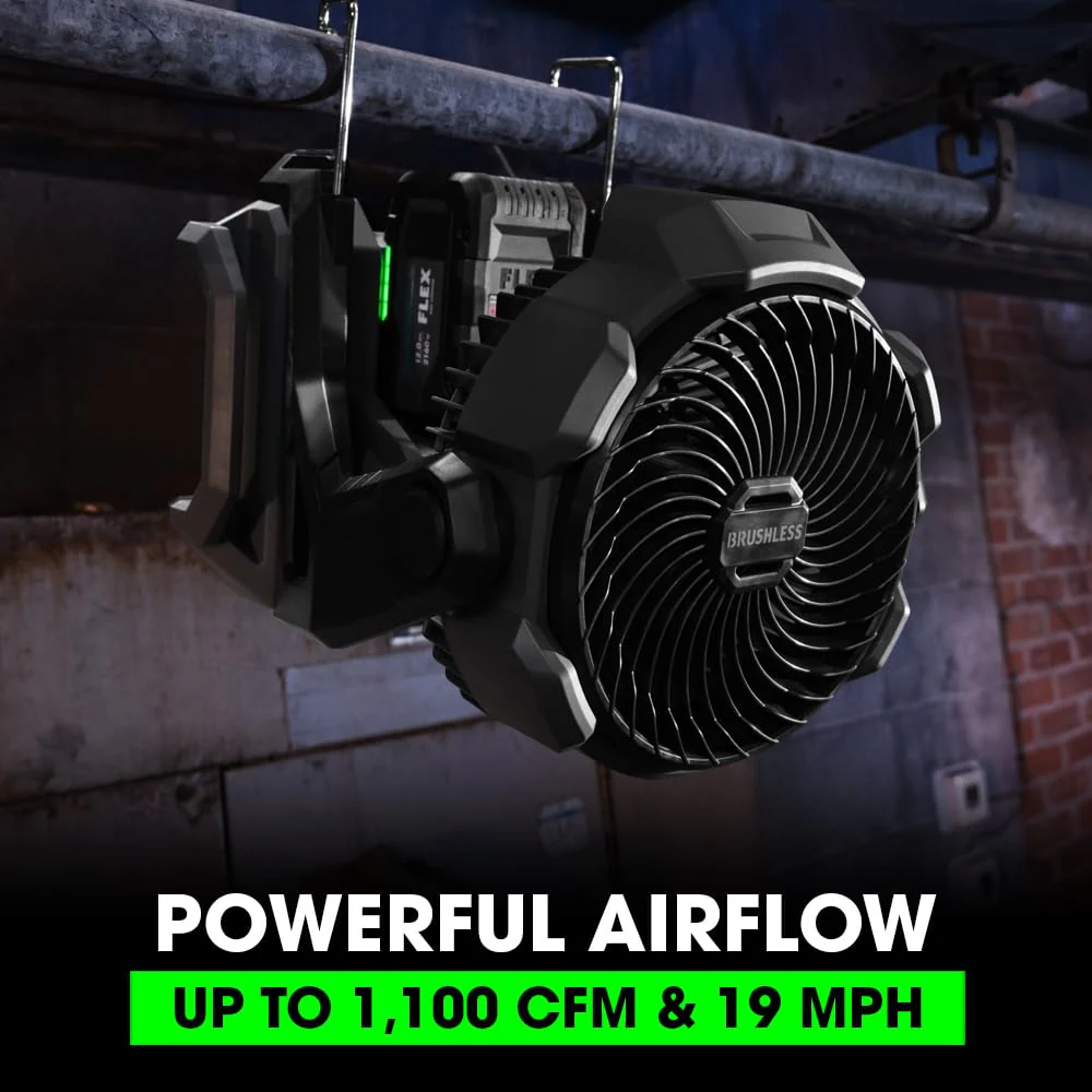 FLEX 24V Brushless Cordless 1,100 CFM Jobsite Fan (Bare Tool) - Image 2