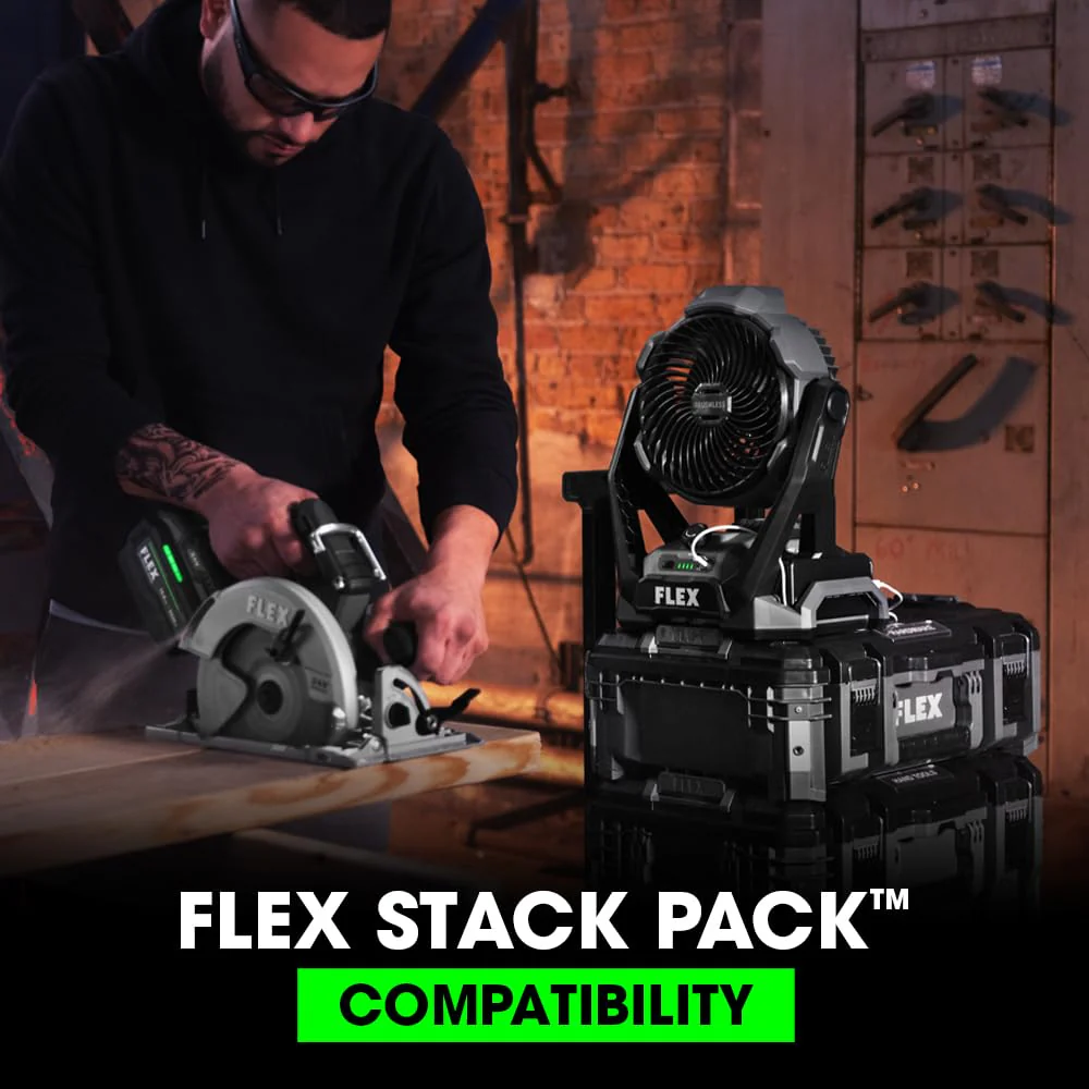 FLEX 24V Brushless Cordless 1,100 CFM Jobsite Fan (Bare Tool) - Image 3
