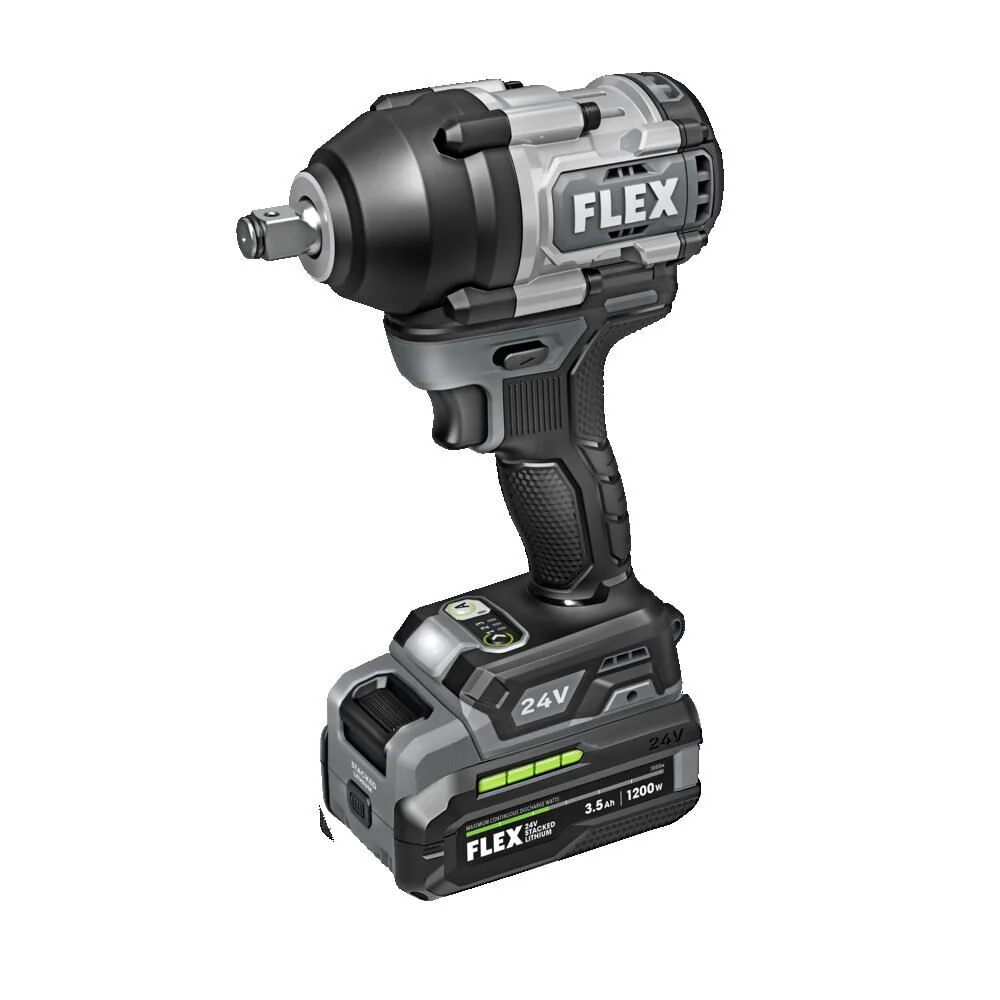 FLEX 24V Brushless Cordless 1/2-Inch 750 Ft-Lbs Mid-Torque Impact Wrench Kit - Image 3