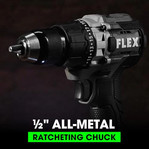 FLEX 24V Brushless Cordless 1/2-Inch 750 In-Lbs Torque 2-Speed Drill Driver Kit with (2) 2.5Ah Lithium Battery and 160W Fast Charger - FX1151-2A - Image 6