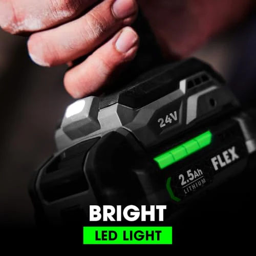 FLEX 24V Brushless Cordless 1/4-Inch Hex Impact Driver Kit with (2) 2.5Ah Lithium Battery and 160W Fast Charger - FX1351-2A - Image 6