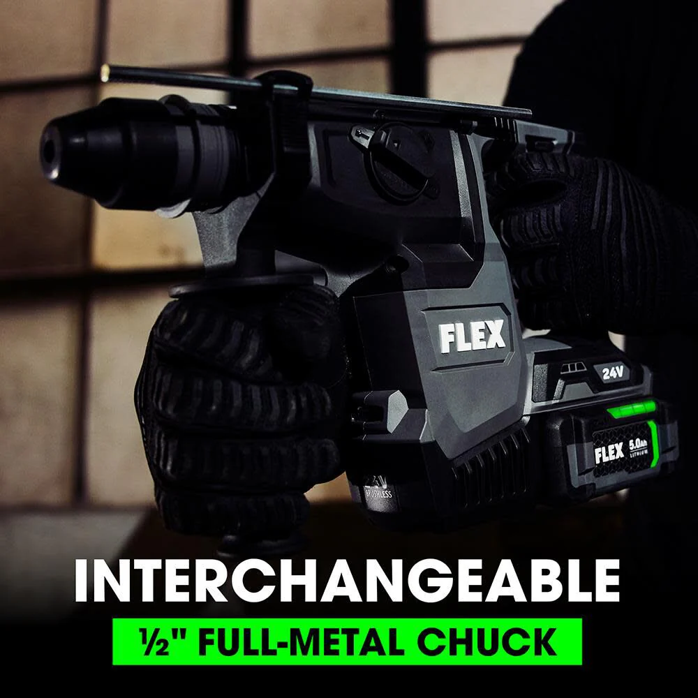 FLEX 24V 1-In. Sds Plus Rotary Hammer (Bare Tool) - Image 5
