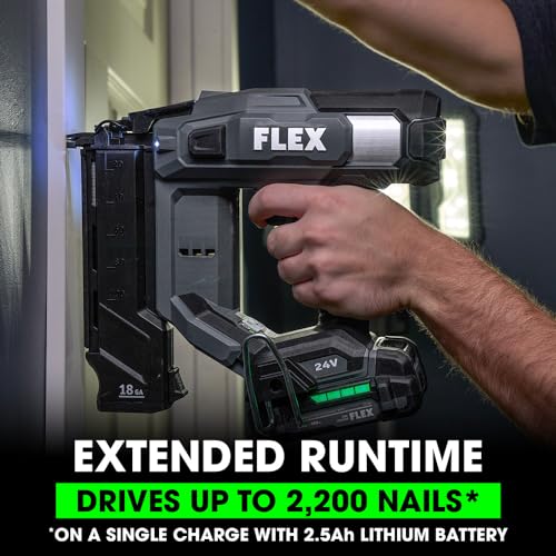 FLEX 24V Brushless Cordless 18 Gauge 5/8-inch to 2-1/8-inch Brad Nailer Kit - Image 3