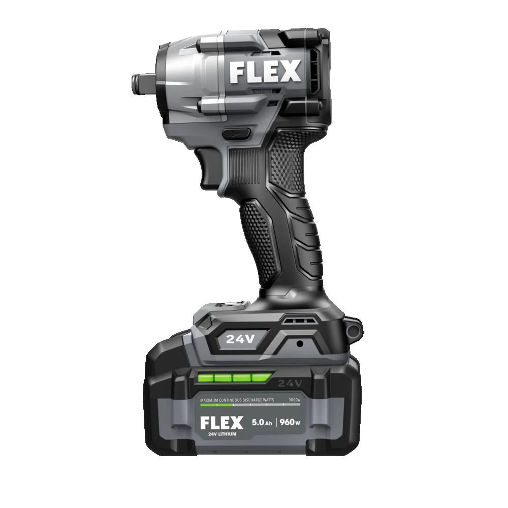FLEX 24V Brushless Cordless 3/8-Inch 450 Ft-Lbs Torque Compact Impact Wrench Kit - Image 3