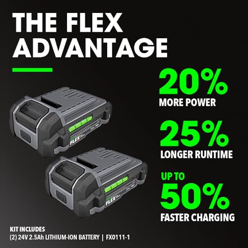 FLEX 24V Brushless Cordless 4-Tool Combo Kit: Drill Driver, Impact Driver, Reciprocating Saw, Work Light with (2) 2.5 Ah Lithium Batteries and 160W Fast Charger - Image 2