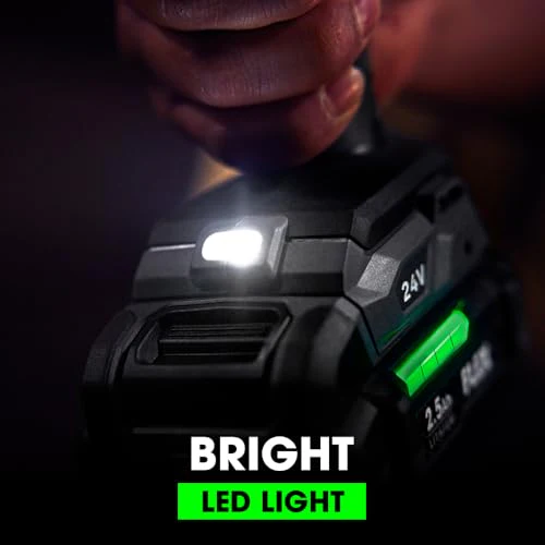 FLEX 24V Brushless Cordless 4-Tool Combo Kit: Drill Driver, Impact Driver, Reciprocating Saw, Work Light with (2) 2.5 Ah Lithium Batteries and 160W Fast Charger - Image 6