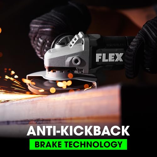 FLEX 24V Brushless Cordless 5-Inch 10,000 RPM Variable Speed Paddle Switch Angle Grinder Kit with 5.0Ah Lithium Battery and 160W Fast Charger - FX3171A-1C - Image 5